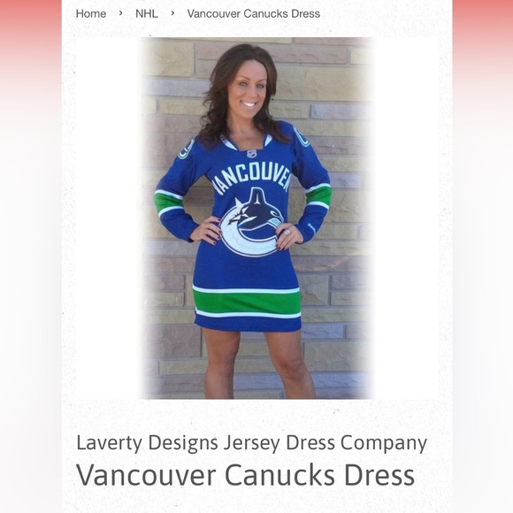 NHL Jersey Dress - Canucks - Custom - Picture 2 of 6